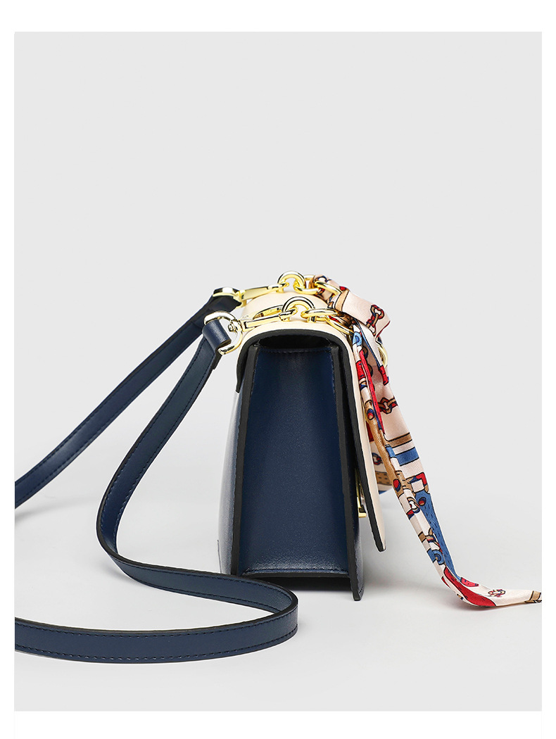 Женская Классическая цепь ремень Crossbody Малый квадратный сумочка с контрастным цветом